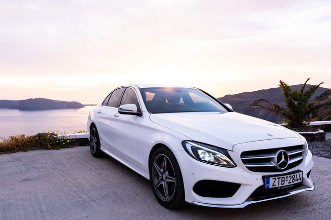 24h Luxury Santorini Transfer or Arrival or Departure one way - A practical itinerary: meet, ride, drop-off, repeat (no sightseeing detours required)