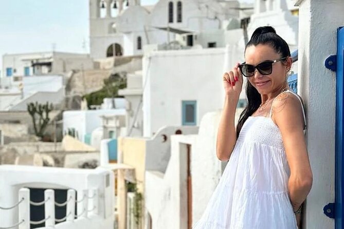 6hr PRIVATE Santorini Tour, All Must-see Places plus photos. - Fira: The Capital Streets for Views, Shopping, and Cafes Over the Cliffs