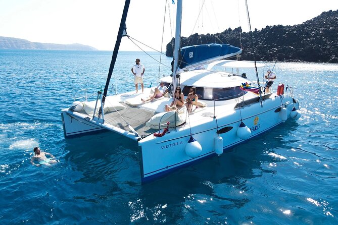 Best of Santorini Private Half-Day Catamaran Cruise with transfer and meal - Quick Fira time: Immerovigli, Firostefani, and the old port viewpoint