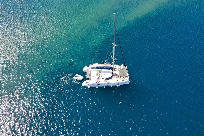 Best of Santorini Private Half-Day Catamaran Cruise with transfer and meal - Meal at sea: why Chef Demetrius changes your day