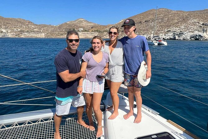 BYPASS CABLE CAR: Santorini Catamaran Tour for Cruise Passengers - How the 5-hour catamaran schedule is paced for real time on the water