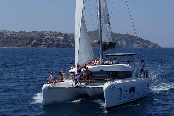 Caldera Cruise with Swim Stops, BBQ on board and drinks! - Swim stops and snorkeling gear you do not have to bring