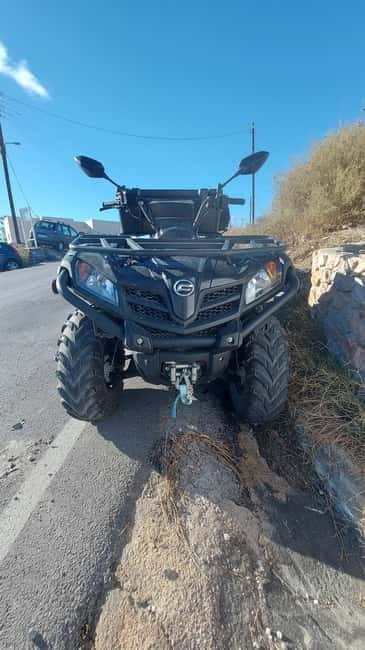 Discover Santorini on Quadbike Available with pick up! - The monastery stop: why that high point is a smart use of your time