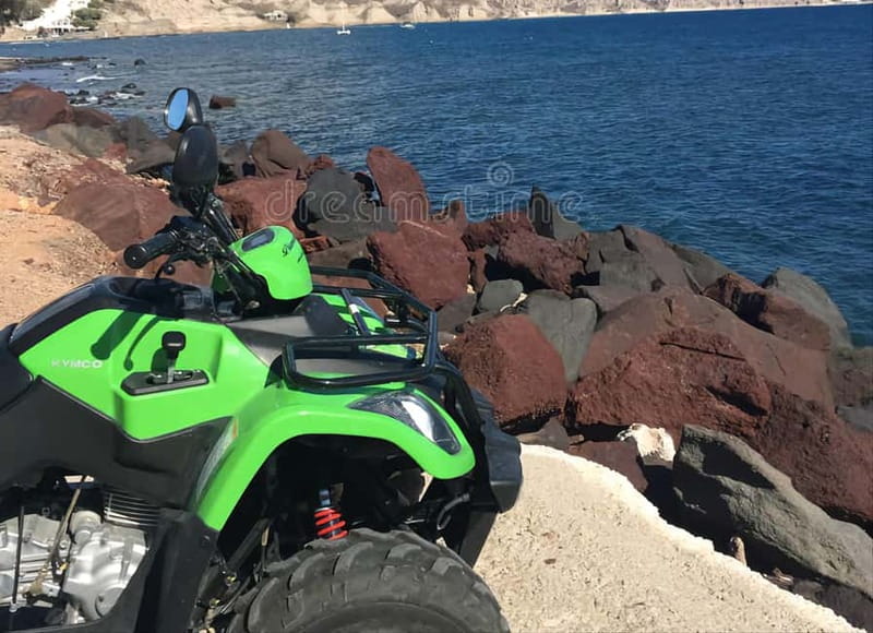 Discover Santorini on Quadbike Available with pick up! - What you need to bring, and what rules affect who can ride