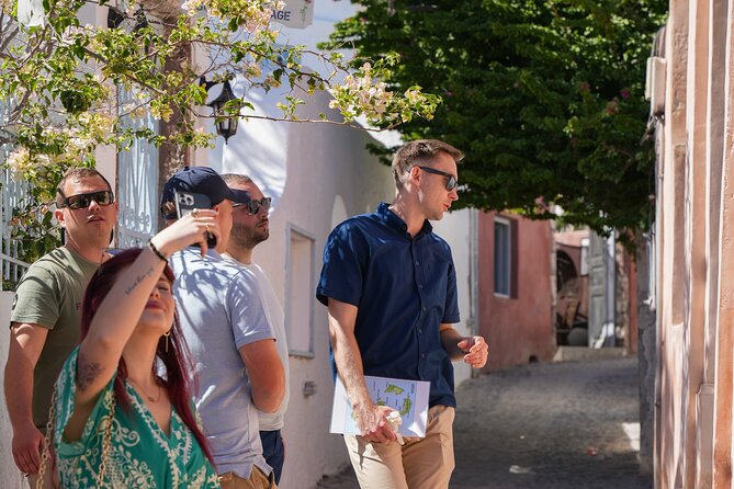 Enchanting Santorini A Journey Through History and Scenery - Megalochori village, calmer streets and cave dwellings