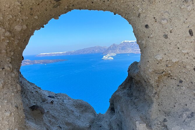 Exclusive Shore Excursion : Scenic Santorini, Shopping & Winery - First Stop: Oia Cliffs, Blue Domes, and Cave Houses