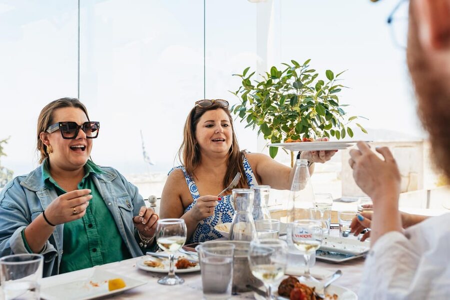 Fira: Guided Foodie Walking Tour with Tastings - Market time: fish and vegetables you can actually picture later