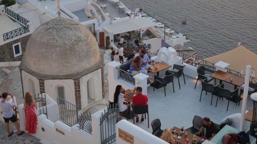 Fira: Walking Tour with Cable Car Ride - Firostefani and the blue-domed church: how the route builds a photo story