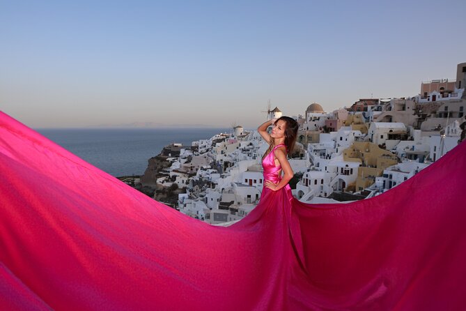 Flying Dress Experience,Santorini - Posing Like You Mean It, Without Feeling Awkward