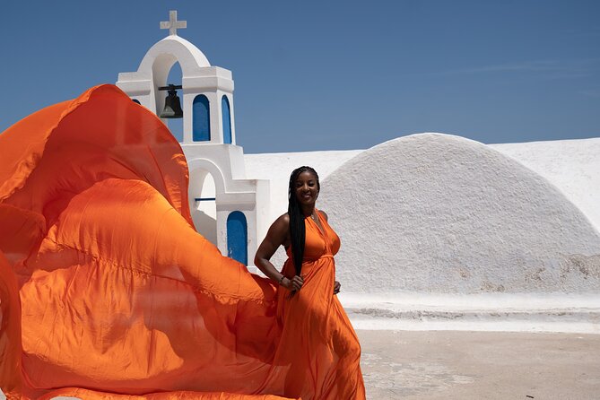 Flying Dress Photoshoot in Oia Private entry to Blue Dome - Key highlights you should care about