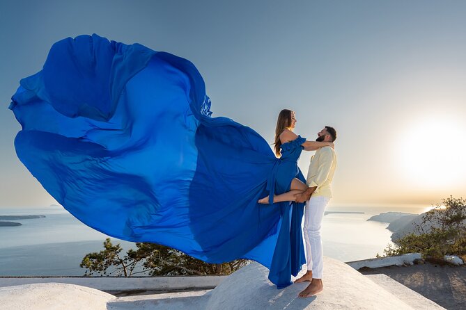 Flying Dress © Photoshoot in Santorini: Happy Birthday Package - How the Flying Dress session flows in Santorini