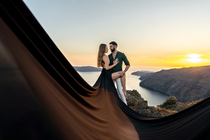 Flying Dress © Photoshoot in Santorini: Happy Birthday Package - Hair, makeup, and the glam timeline that keeps you camera-ready