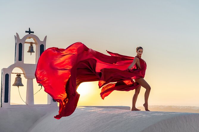 Flying Dress © Photoshoot in Santorini: Mr. President Package - Key things that make this Flying Dress package work