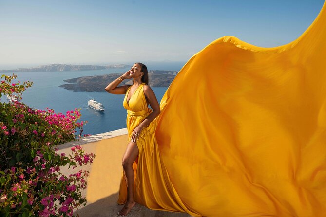 Flying Dress Photoshoot in Santorini & Video - Getting there and what to expect on the ground
