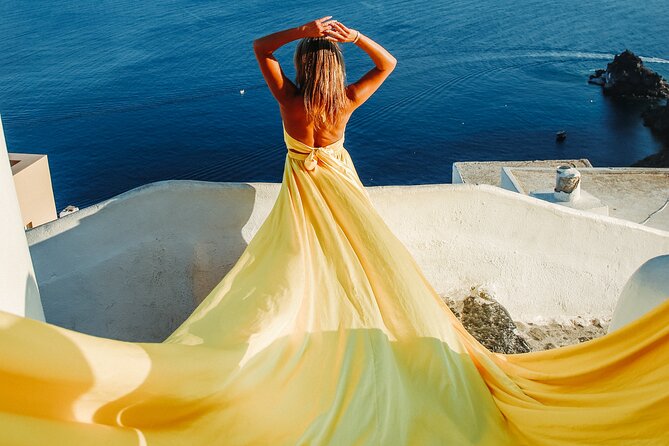 Flying Dress Photoshoot Santorini - The Oia Walk: Marble Streets, Blue Domes, and Two Main Stops