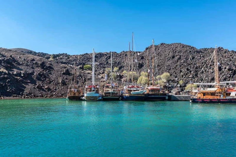 From Santorini: Volcano Cruise With Oia Sunset - From Athinios Port to the caldera: how the day flows