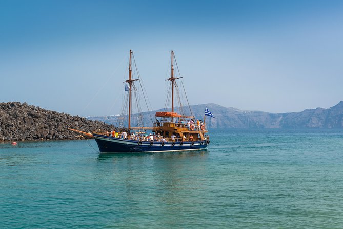 Full Day Boat Tour to Caldera Islands & Sunset in Oia by bus - Palea Kameni hot springs swim: 30 to 40 meters, noodles, and who should skip