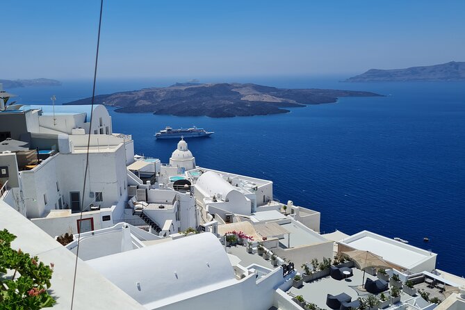 Full-Day Private Tour of Santorini Caldera & The Most Famous Sightseeing - Perissa Black Sand Beach, swimming time and the bar scene