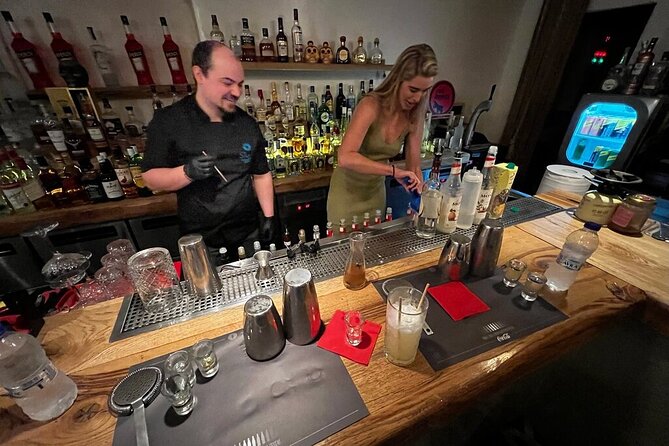 Greek Cocktail Experience in Santorini - The Greek spirits theme, mastiha, ouzo, tsipouro