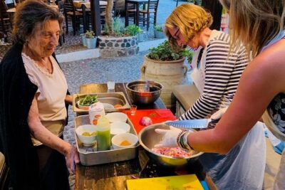 Greek Cuisine Cooking Class in Santorini with Recipes and Wine