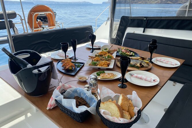 Half Day Premium Catamaran Cruise in Santorini including Oia - Price and value: what $193.49 buys you