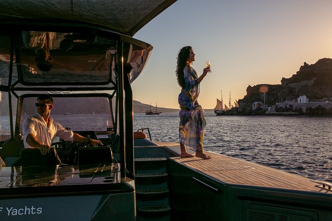 Luxury Private Power Catamaran Tour in Santorini - Santorini Volcano and Nea Kameni: where the scenery turns geological