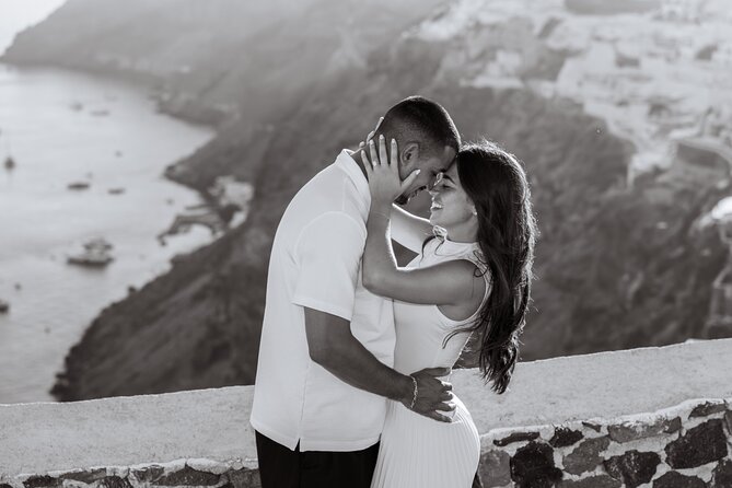 Magical Proposal Photoshoot In Santorini - Posing guidance that keeps you looking natural