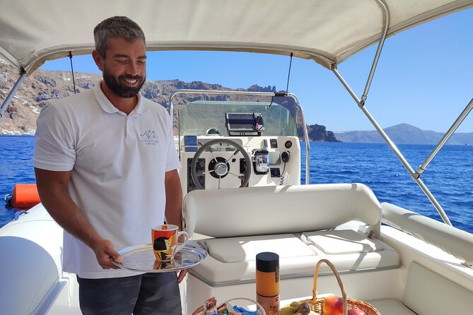 Morning or Afternoon 3hour Private boat Tour in Santorini - Views of Santorini and the Caldera From Sea Level