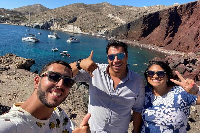 My Ultimate Full-Day Private Santorini Road Trip - Perivolos black sand: a south-coast reset for lunch or a swim