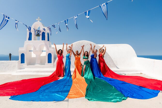 Oia Flying Dress Photoshoot Santorini - Weather, timing, and why flexibility protects your plans