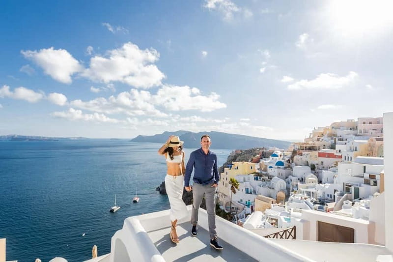 Oia: Private Photoshoot Session with a Professional - Walking the Village for the Best Shots, Including Scenic and Aerial Views