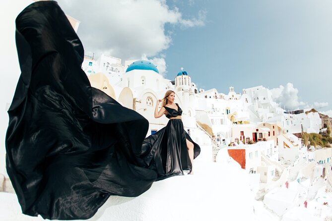 Photoshoot in Flying Dresses in Santorini - Photo Output, Editing, and What You’re Really Paying For