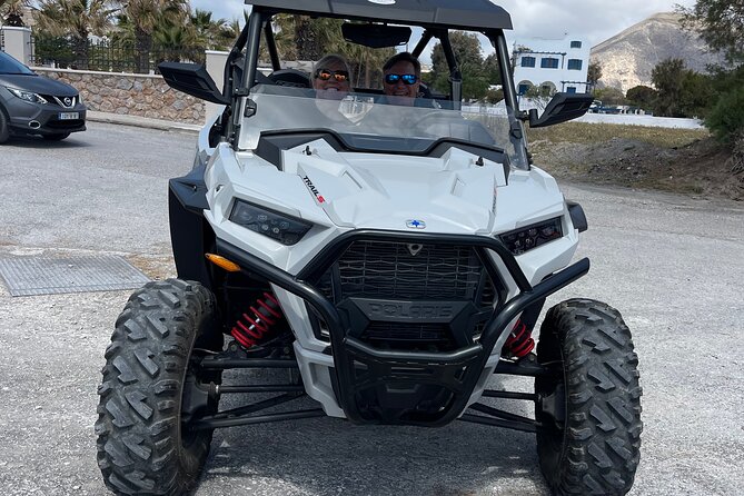 Polaris Buggy Santorini Highlights Tour - Perissa black sand and Red Beach: volcanic coasts in tight time windows
