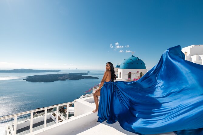 Premium Flying Dress Experience with Hotel Pick up & drop off - Why a Santorini Flying Dress shoot feels more fun than a normal session
