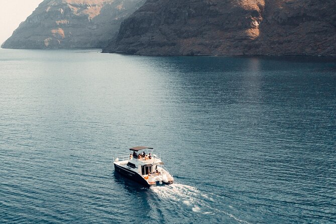 Private Caldera Cruise with Power Catamaran ENJOY incl. Meal & Drinks - Santorini Volcano and hot springs: the swim stop that sets the tone