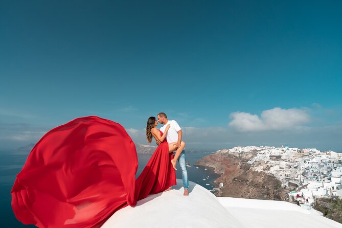 Private Flying Dress Photoshoot in Santorini - Photo Delivery That Does Not Leave You Hanging