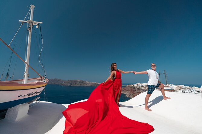Private Flying Dress Photoshoot in Santorini - What You Get in the Final Set (So You Know What to Expect)