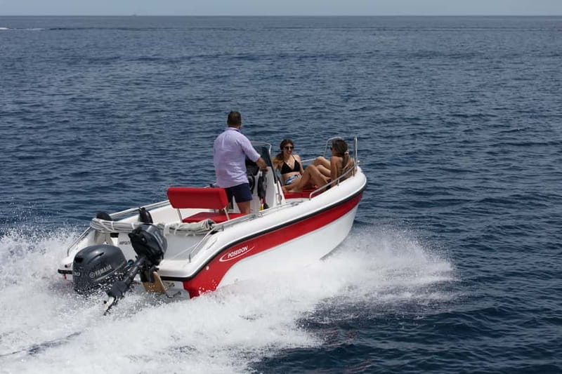 Private License-Free Boat Trip – Santorini Coast & Caldera - Your 5-hour sea plan: caldera cliffs, volcanic beaches, and cruising time