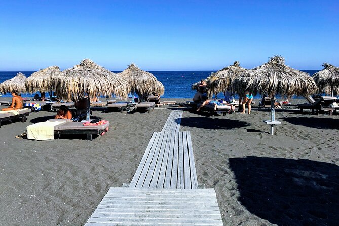 Private Santorini Shore Excursions Trip & Highlights - Perivolos and Perissa Black Sand Beach Break You Can Actually Enjoy