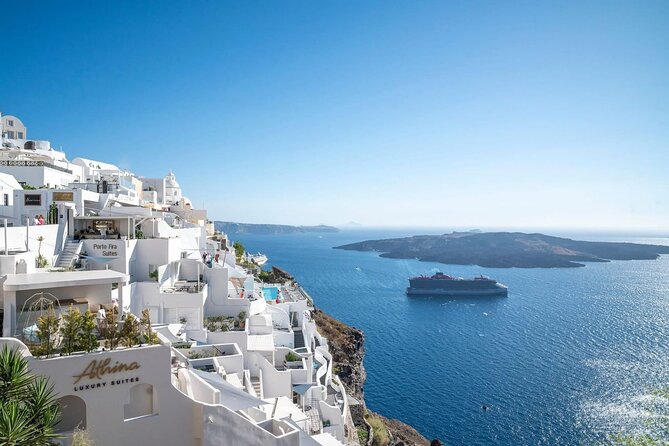 Private Tour Santorini: Explore the Island in One Day - Stop 2, Imerovigli: caldera cliffs and a blue dome photo that feels earned