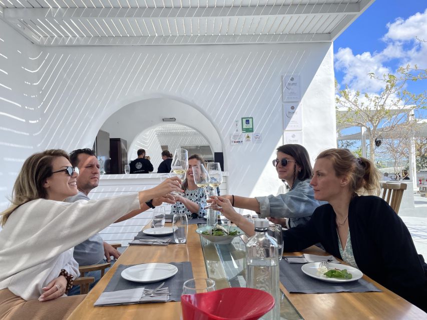 Private Wine Tasting Tour with a Santorini Sunset Ending - OENO Π Winery by the sea, with Kolumbo volcano vibes