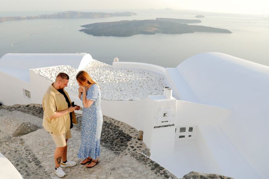 Proposal Photographer in Santorini - Receiving your photos: timing you can plan around