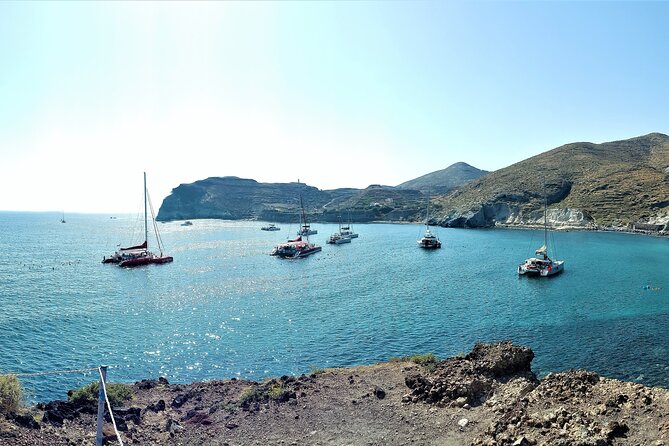 Sailsational Luxury Santorini Catamaran Sunset Cruise with Dinner - Stop 2: White Beach and the Pumice-Ash Look