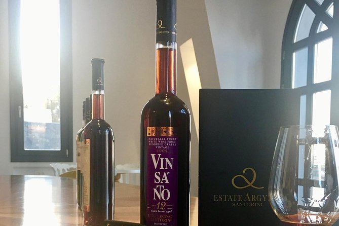 Santorini 3-Winery Tour with 12 Wine Tastings and Oia Sunset - Megalochori Village Stop: Nychteri and Homemade Food in a Laid-Back Setting