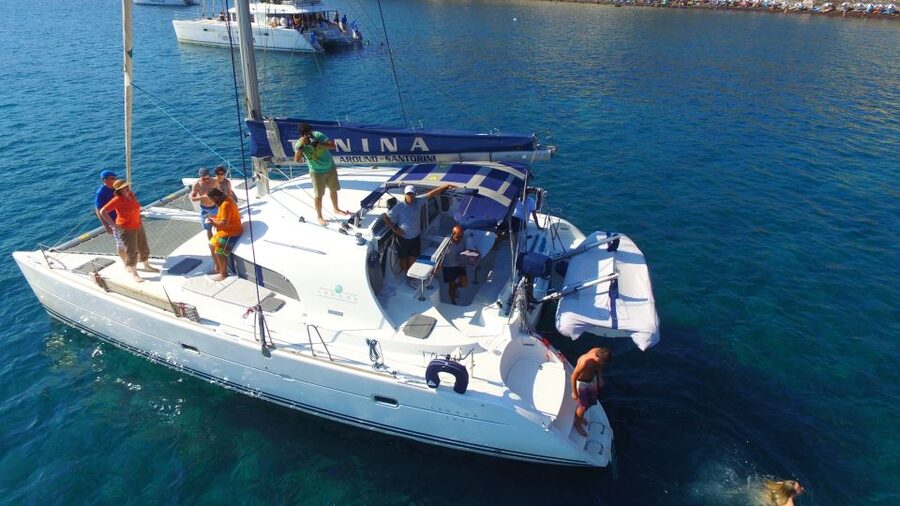 Santorini: 7-Hour Private Catamaran Cruise with Food & Drink - Key highlights before you go