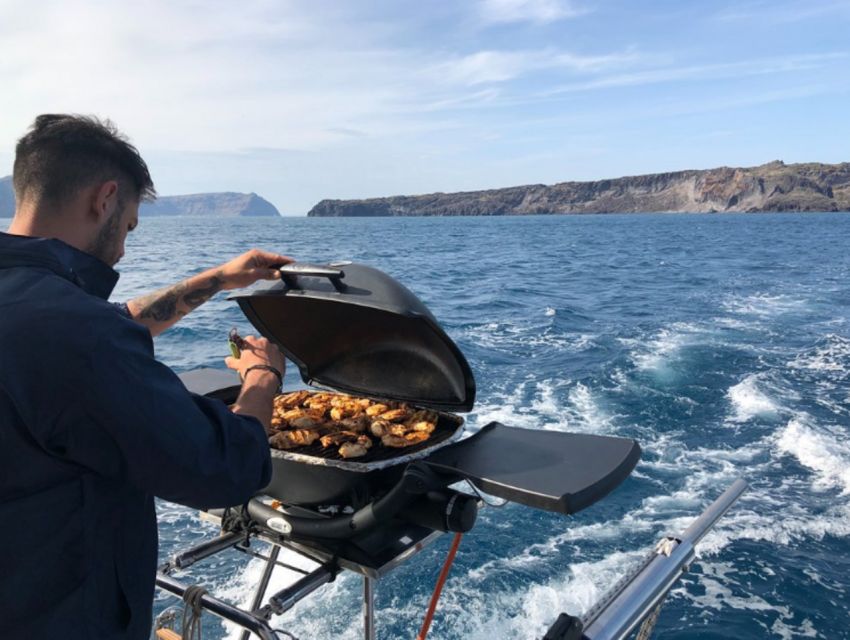Santorini: Adventurous Catamaran Experience with Snorkeling - Hot springs near the volcano: the sulfur swim moment