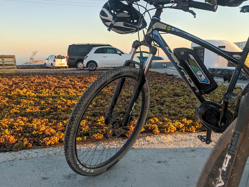 Santorini: Around the Island by Electric Bike - Vineyards back to Emporio and the windmills finish
