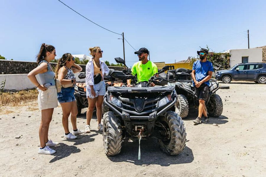 Santorini: ATV Quad Bike Tour with Lunch and Pickup - Black Sand Beach: The Volcanic Coast Stop That Changes the Mood