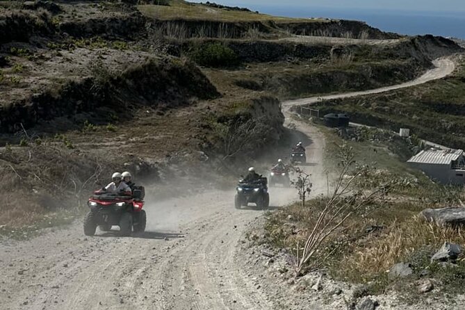 Santorini ATV-Quad Off-road Experience Tour with Transportation - Perissa black sand to Emporio village roads