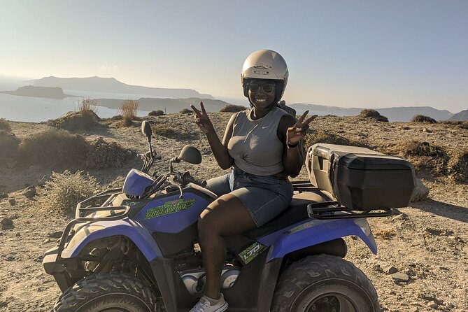 Santorini ATV Quad off-road Tour: Perfect for Cruise Passengers - Windmills of Emporio and Emporio Castle view